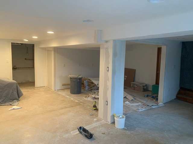 TN Home Imrpovements Drywalling Completed Basement